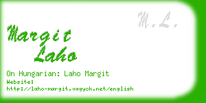 margit laho business card
